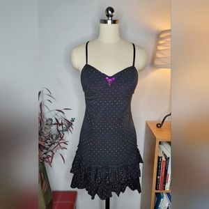 Vintage Victoria's Secret Sexy Little Things Ruffle Dress Black Size 36B